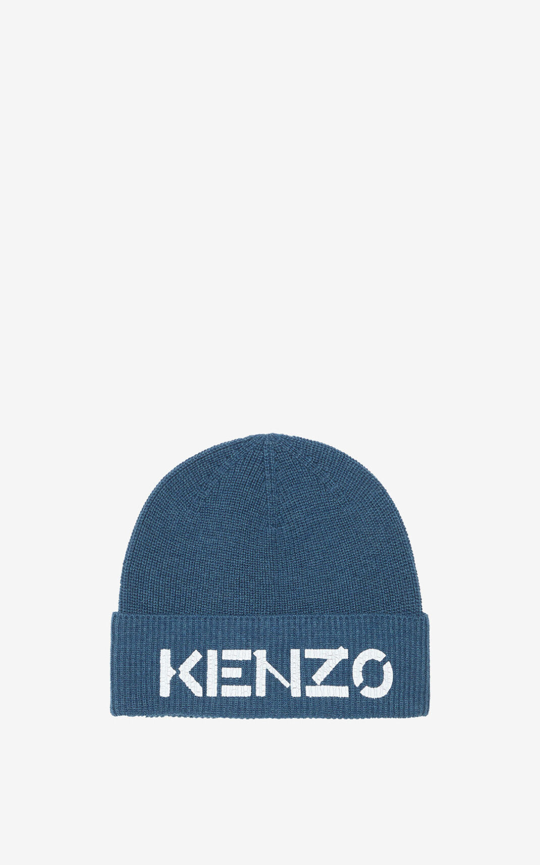 Kenzo Logo knit Kötött Sapka Férfi Kék | ID.596112